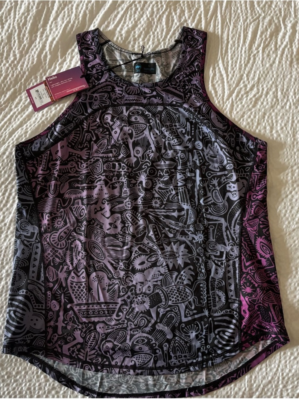 NWT Janji Women’s Small Helio Tank - Batik Purple